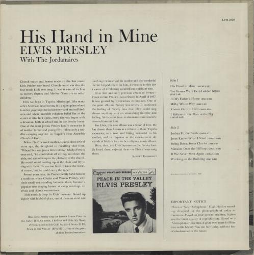 Elvis Presley His Hand in Mine UK英盤 Mono Elvis Presley – His Hand In Mine – Vinyl (LP, Album + 2 more